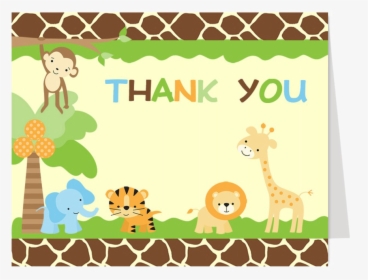 Jungle Safari Png Background Image - Thank You Cards Jungle Theme, Transparent Png, Free Download