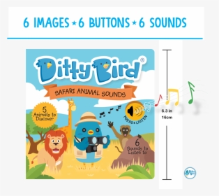 Safari Animal Sounds"  Class= - Ditty Bird Nursery Rhyme Book, HD Png Download, Free Download