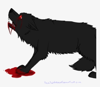 Bloody Wolf By - Bloody Dog Drawing, HD Png Download, Free Download