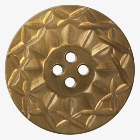 Button With Twelve-pointed Intertwining Border, Gold - Circle, HD Png Download, Free Download