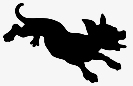 Silhouette, Black, Shape, Shadow, Vintage, Dog, Pet - Silhouette Running Cartoon Dog, HD Png Download, Free Download