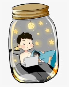 Mason Jar Clipart Transparent Tumblr - Cute Dan And Phil Fanart, HD Png Download, Free Download