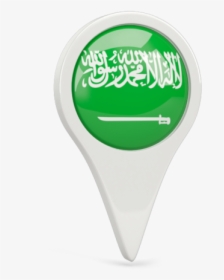 Round Pin Icon - Saudi Arabia Flag, HD Png Download, Free Download