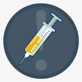 Blue Dangerous Needlestick Icon - Needle Stick Injury Icon, HD Png Download, Free Download