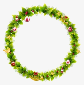 Christmas Wreath Frame Clipart, HD Png Download, Free Download