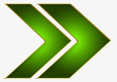 Double Arrow Green Right - Green Right Arrow Png, Transparent Png, Free Download