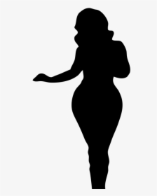 Woman Lady Thick - Woman Body Silhouette Png, Transparent Png, Free Download