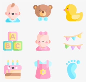 Baby Shower - Baby Shower Icons Png, Transparent Png, Free Download