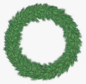 Transparent Holiday Wreath Clipart - Christmas Wreath Vector Transparent, HD Png Download, Free Download
