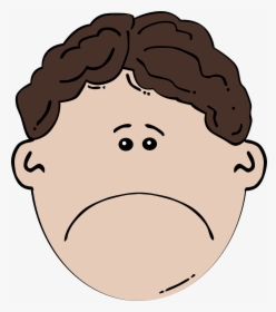 Boy Face Cartoon 3 Svg Clip Arts - Sad Boy Face Clipart, HD Png Download, Free Download