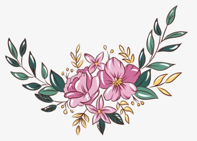 Hand Painted Plants Flowers Bouquets Botanical Png - Flowers Commercial Use Free, Transparent Png, Free Download