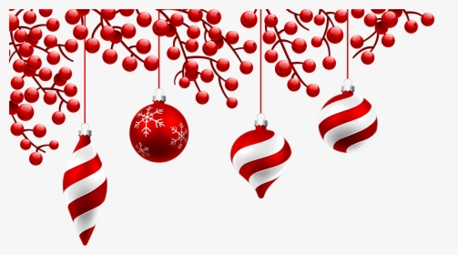 Red Christmas Decoration Png Clipart Image - Transparent Christmas Decoration Png, Png Download, Free Download