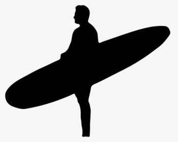 Surfboard Silhouette Clip Art - Surfer Silhouette Png, Transparent Png, Free Download