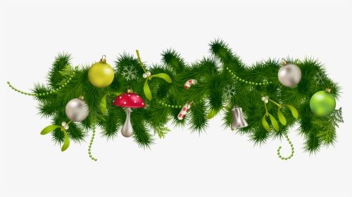 Christmas Decorations Png Free Background - Green Christmas Decor Png, Transparent Png, Free Download