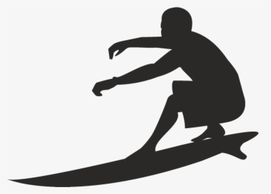 Clip Art Surfing Silhouette Surfboard Euclidean Vector - Skier Turns, HD Png Download, Free Download