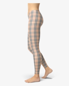 Burberry Style Tartan Plaid Leggings Sport Clothing - Yoga Pants, HD Png Download, Free Download