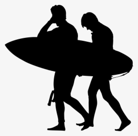 Surfer Silhouette Clip Art - Hands On Hips Silhouette, HD Png Download, Free Download