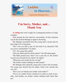 I"m Sorry, Mother, And - Thank You Mom And I M Sorry, HD Png Download, Free Download