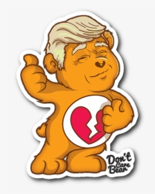 Don"t Care Bear Maga W/hair Trump Sticker - Donald Trump Care Bear, HD Png Download, Free Download