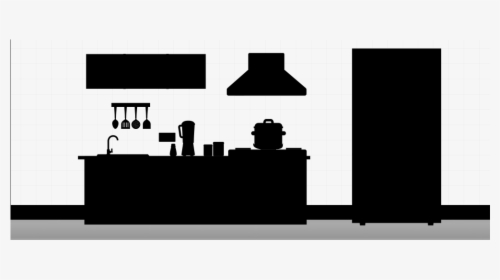 Cooking Silhouette Png -kitchen Silhouette - Kitchen Silhouette, Transparent Png, Free Download