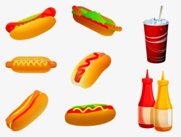Hot Dogs, Drink, Soda, Mustard, Ketchup, Food, Menu - Perros Calientes Png, Transparent Png, Free Download