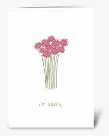 Pink Daisy-i"m Sorry Greeting Card - Im Sorry Card Design, HD Png Download, Free Download