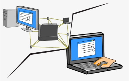 Home Networking - Computer Remote Access Clipart, HD Png Download, Free Download