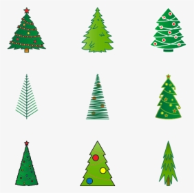 Linear Christmas Trees - Pine Tree Icon Png, Transparent Png, Free Download