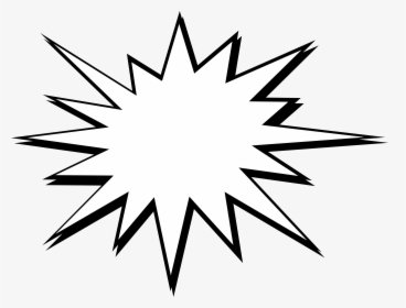 Comic Boom Vector - Transparent Explosion Clip Art Black And White, HD Png Download, Free Download