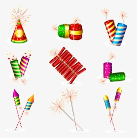 Transparent Firework Vector Png - Cartoon Images Of Crackers, Png Download, Free Download