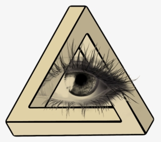 Eye Penrose Illusion Optical Triangle Drawing Clipart - Traiangle Tattoo Desing, HD Png Download, Free Download