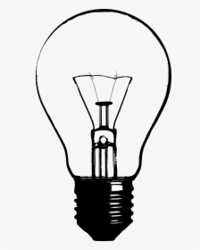 Transparent Broken Light Bulb Png - Bulb Clip Art Black And White, Png Download, Free Download