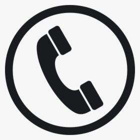 Symbol,line,circle - Black And White Phone Logo Png, Transparent Png, Free Download