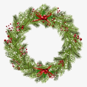 Wreath Christmas Clip Art - Christmas Wreath Png Free, Transparent Png, Free Download