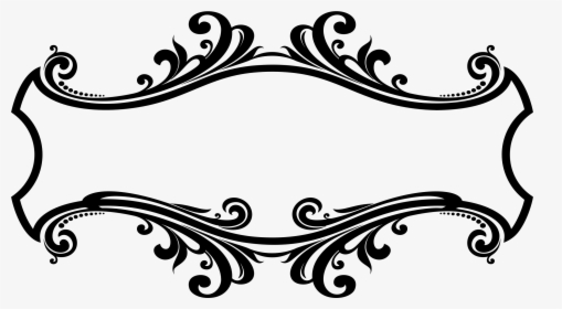 Decorative Ornamental Flourish Frame Design Icons Png - Border Design Black And White, Transparent Png, Free Download