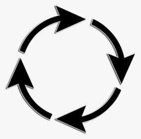 Arrow Symbol Circle Drop Shados - Circle With Arrows Png, Transparent Png, Free Download