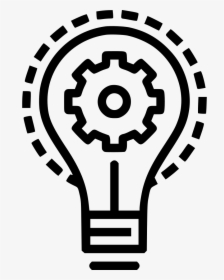 Bulb Idea Imagination Light Innovation Setting Gear - Bulb With Setting Icon, HD Png Download, Free Download
