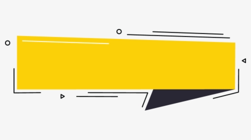 Download Yellow Banner With Black Down Right Abstract - Banner Yellow Png, Transparent Png, Free Download