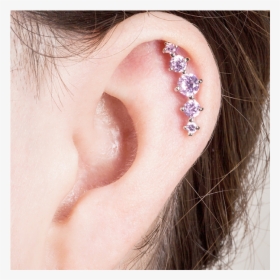 Clip Art Piercing Photo - 5 Gem Cartilage Earring, HD Png Download, Free Download