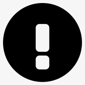 Warning Exclamation Sign In A Circle - Facebook Logo Black Svg, HD Png Download, Free Download