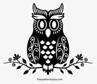 Owl Png Free Black And White - Owl Vector Png, Transparent Png, Free Download