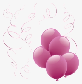 Purple Balloons Png Image - Happy Birthday Pink Balloons Png Transparent Background, Png Download, Free Download