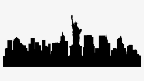 Skyline,city,human And - New York City Skyline Silhouette, HD Png Download, Free Download