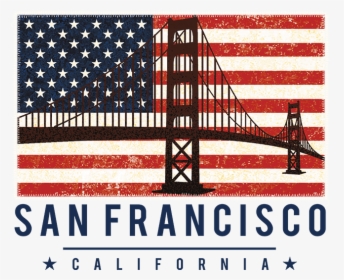 San Francisco Flag Stitch Border Stock Transfer - America Flag, HD Png Download, Free Download