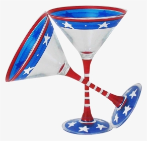 Stars/stripes Martini Glass Patriotic Collection Set - Martini Glass, HD Png Download, Free Download