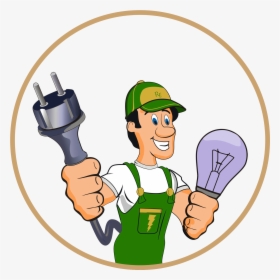 Electrician Clipart Electronic Technician - Electrician Cartoon, HD Png Download, Free Download