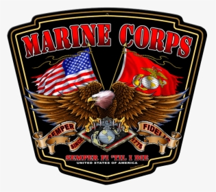 Marine Corps Flying Flags Sign - Emblem, HD Png Download, Free Download