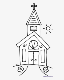 Clip Art Collection Of Free Churched - Church Black And White Clip Art, HD Png Download, Free Download