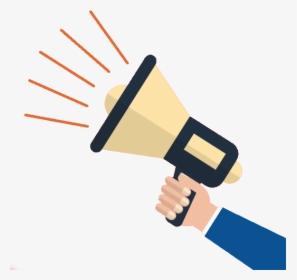 Hand Holding Megaphone Illustration In Flat Style F - Illustration, HD Png Download, Free Download