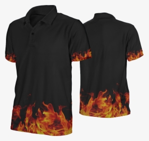 Customized Dart Shirt Men Black Fire - Polo Shirt, HD Png Download, Free Download